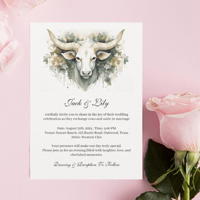 Invitation Mariage Western Rustique (Créateur téléchargé)
