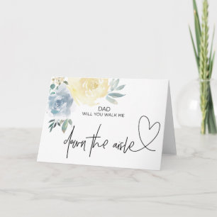 Invitation Mariage Will You Walk Me Down the Aisle Bride Card