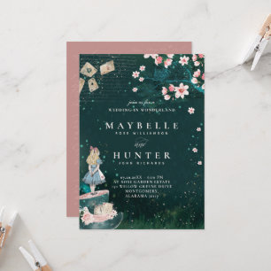Invitation Mariage Wonderland Vintage Alice Au Pays Des Merve