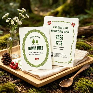 Invitation  mariages en plein air, en forêt ou à la campagne.