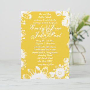 Invitation Mariages Vintages jaunes
