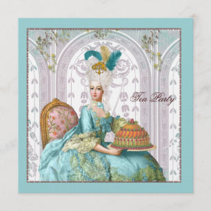 Invitation Marie Antoinette à l'Aqua au gâteau