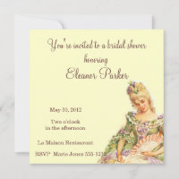 Invitation Marie Antoinette Bridal Shower