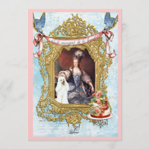 Invitation Marie Antoinette et le canicule blanc