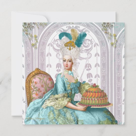 Invitation Marie Antoinette Qu Ils Mangent Du Gateau Zazzle Ca