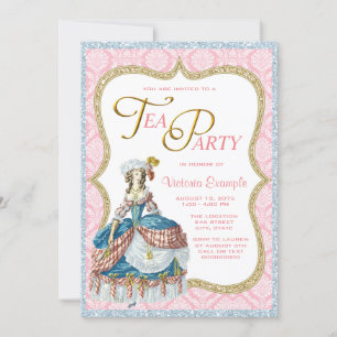 Invitation Marie Antoinette Tea Party