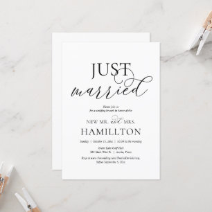 Invitation Marié, mariage de poste Brunch Elopement Invita