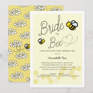Invitation Mariée à Abeille Fête des mariées jaune clair par 