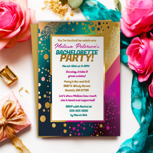 Invitation Mariée à être chic Confetti Bachelorette Party