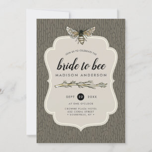 Invitation Mariée à être rustique Umber Fête des mariées Vint