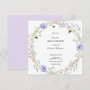 Invitation mariée à être verte élégante douche nuptiale