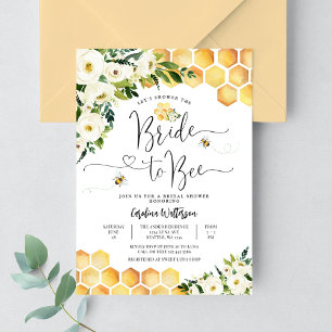 Invitation Mariée à l'abeille Réception de mariage rustique a