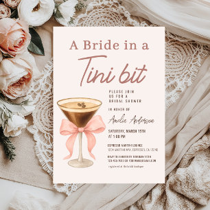 Invitation Mariée dans un Martini Espresso Tini Bit Enterreme