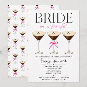 Invitation Mariée dans une douche de Martini Espresso Tini Bi
