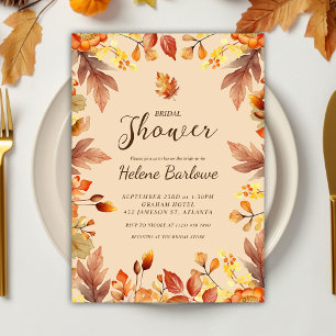 Invitation Mariée d'automne pour être Rustique Fête des marié