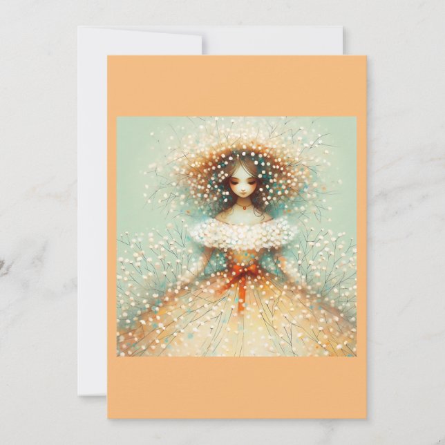 Invitation Mariée d'automne (vierge) (Devant)