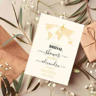 Invitation Mariée de passeport Black et Gold Destination mode