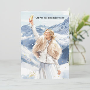 Invitation Mariée de week-end de filles au ski sur les pistes