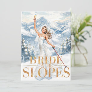Invitation Mariée de week-end de filles au ski sur les pistes