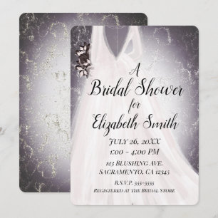 Invitation Mariée Écarlate Moderne Mariage Glamour Shower de 