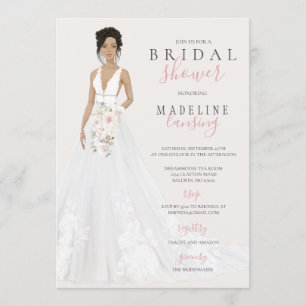 Invitation Mariée en dentelle Mariage Fête des mariées