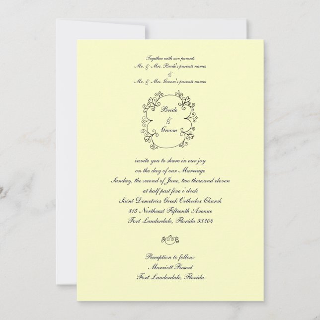 Invitation Mariée et fille (Devant)