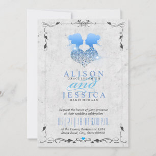 Invitation Mariée et mariée - Deux épouses Mariage - Lesbienn