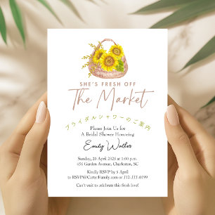 Invitation Mariée Fraîche du Marché Fleur de Tournesol