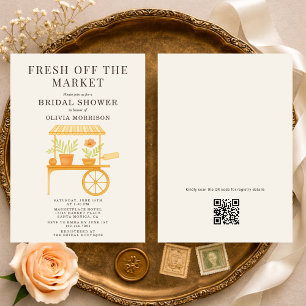 Invitation Mariée Fraîchement sur le Marché Code QR Baby Show
