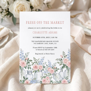 Invitation Mariée Fraîchement Sur Le Marché Pot de Fleurs