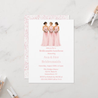 Invitation Mariée rose Encre alcoolique pour la fête des demo