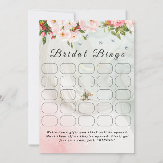 Invitation Mariée Voile avant de faire jeu de bingo nuptiale