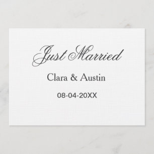 Invitation Mariés add nom du couple date année simulation de