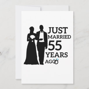 Invitation Mariés il y a 55 ans seulement, couple de 55 ans d