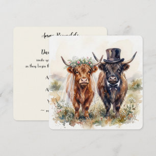 Invitation Mariés Vache Écossaise