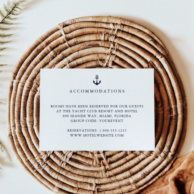 Invitation Marine Ancre Nautical Yacht Hôtel Hébergements (Créateur téléchargé)