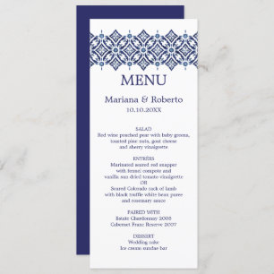 Invitation Marine Azulejo   Indigo Espagnol TILE mariage