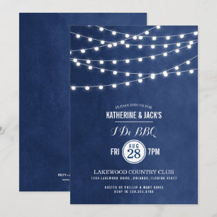 Invitation Marine Bleu Éclairage à cordes Je fais BBQ Invitat
