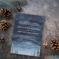 Marine Blue Snowy Winter Wonderland Mariage offici