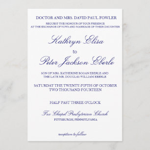Invitation marine classique