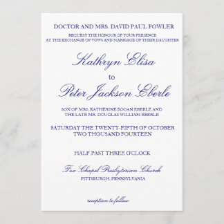 Invitation marine classique
