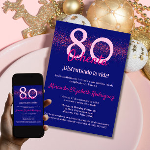 Invitation Marine espagnole Classe Hot Pink Élégante Femme 80
