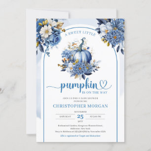 Invitation Marine et or floral un peu citrouille wreath boho