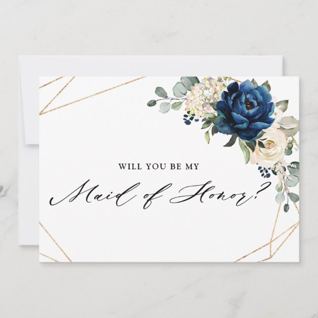 Invitation Marine Gold White Ivory Serez-vous ma servante d'h (Devant)