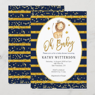 Invitation Marine Lion or Oh Baby Baby shower