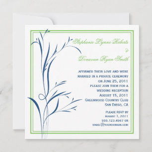 Invitation Marine moderne chic et perruques vertes