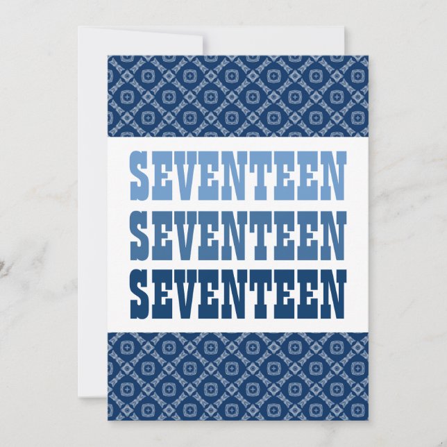 Invitation Marine moderne V07 de l'anniversaire 17 DE (Devant)