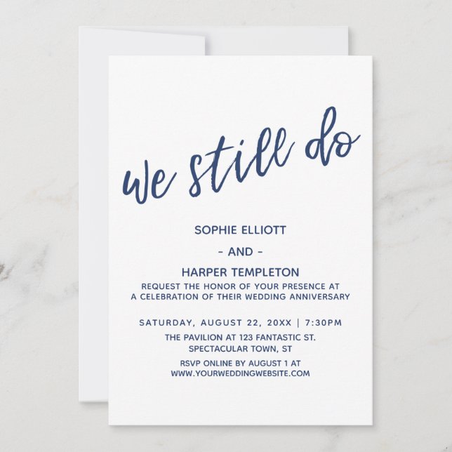 Invitation Marine Nous faisons toujours de l'écriture manuscr (Devant)