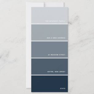 Invitation Marine Paint Swatch Nouvelle adresse