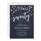 Marine White Rustic Wood 70e fête d'anniversaire